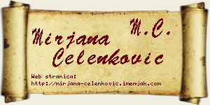 Mirjana Čelenković vizit kartica